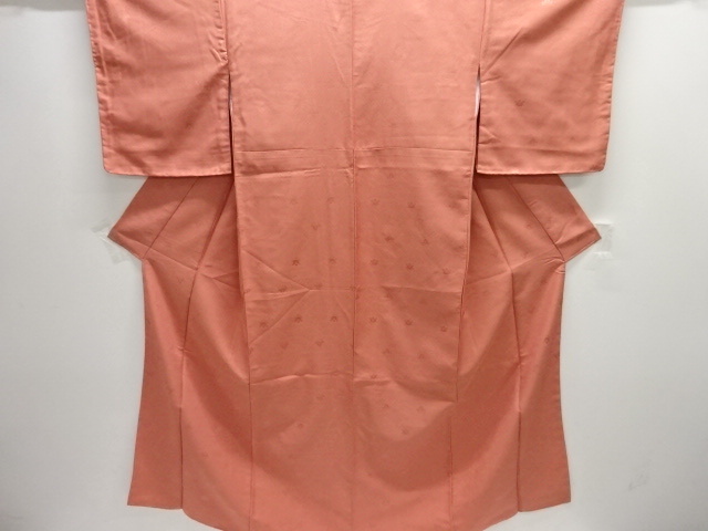 未使用品　桐・橘模様織り出し色無地着物